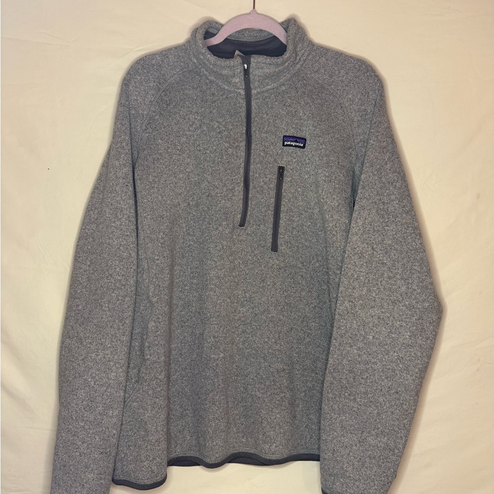 Patagonia Gray Zip-Up Sweater